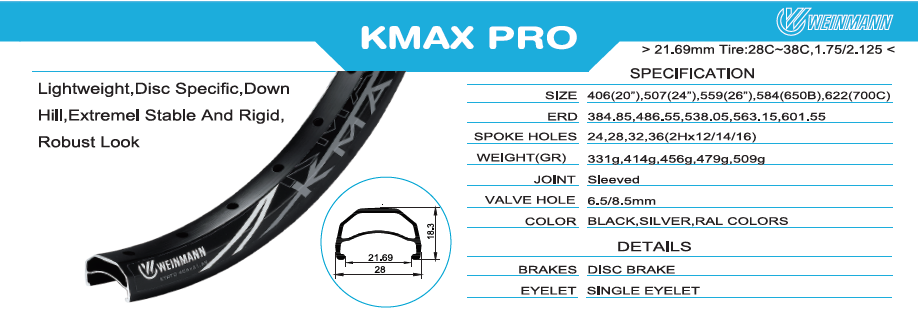 weinmann double wall rims